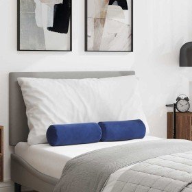 Cojines Bolster 2 pcs Azul Policía Ø 15 x 40 cm Tela de pana en Cojines para sillas y sofás | Comprar online en Foro24