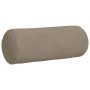 Cojines Bolster 2 pcs Taupé Ø 15 x 40 cm Tela de microfibra