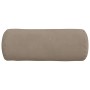 Cojines Bolster 2 pcs Taupé Ø 15 x 40 cm Tela de microfibra