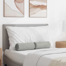 Cojines Bolster 2 pcs Gris Claro Ø 15 x 40 cm