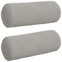 Cojines Bolster 2 pcs Gris Claro Ø 15 x 40 cm