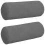 Cojines Bolster 2 pcs Gris oscuro Ø 15 x 40 cm