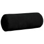 Cojines Bolster 2 pcs Negro Ø 15 x 40 cm Tela de microfibra