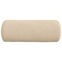 Cojines Bolster 2 pcs Crema Ø 15 x 40 cm Tela de microfibra