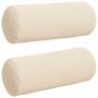 Cojines Bolster 2 pcs Beige Ø 15 x 40 cm Tela de microfibra