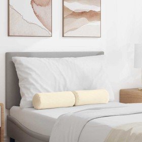Cojines Bolster 2 pcs Crema Ø 15 x 40 cm Tela de pana en Cojines para sillas y sofás | Comprar online en Foro24