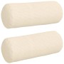 Cojines Bolster 2 pcs Crema Ø 15 x 40 cm Tela de pana