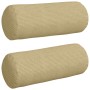 Cojines Bolster 2 pcs Verde grisáceo Ø 15 x 40 cm Tela de pana