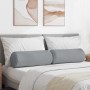Cojines Bolster 2 pcs Gris Claro Ø 25 x 70 cm tela