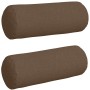Cojines Bolster 2 pcs Marrón Ø 25 x 70 cm tela