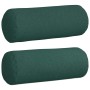 Cojines Bolster 2 pcs Verde oscuro Ø 25 x 70 cm tela