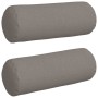 Cojines Bolster 2 pcs Taupé Ø 25 x 70 cm tela