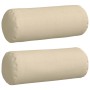 Cojines Bolster 2 pcs Crema Ø 25 x 70 cm tela
