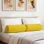 Cojines Bolster 2 pcs Amarillo Claro Ø 25 x 70 cm tela