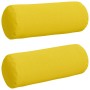 Cojines Bolster 2 pcs Amarillo Claro Ø 25 x 70 cm tela