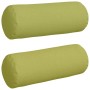 Cojines Bolster 2 pcs Verde claro Ø 25 x 70 cm tela