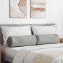 Cojines Bolster 2 pcs Gris Nube Ø 25 x 70 cm tela