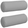 Cojines Bolster 2 pcs Gris Nube Ø 25 x 70 cm tela