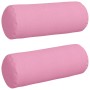 Cojines Bolster 2 pcs Rosa Ø 25 x 70 cm tela