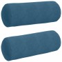 Cojines Bolster 2 pcs Azul Ø 25 x 70 cm Tela de pana