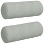 Cojines Bolster 2 pcs Gris Claro Ø 25 x 70 cm Tela de pana