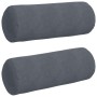 Cojines Bolster 2 pcs Gris oscuro Ø 25 x 70 cm Tela de pana