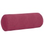 Cojines Bolster 2 pcs Rojo vino Ø 25 x 70 cm Tela de pana