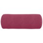 Cojines Bolster 2 pcs Rojo vino Ø 25 x 70 cm Tela de pana
