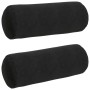 Cojines Bolster 2 pcs Negro Ø 25 x 70 cm Tela de pana