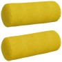 Cojines Bolster 2 pcs Amarillo Ø 25 x 70 cm Tela de pana
