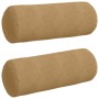 Cojines Bolster 2 pcs Marrón Ø 25 x 70 cm Tela de pana