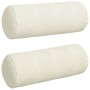 Cojines Bolster 2 pcs Crema Ø 25 x 70 cm Tela de pana