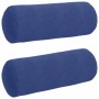 Cojines Bolster 2 pcs Azul Policía Ø 25 x 70 cm Tela de pana