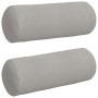 Cojines Bolster 2 pcs Gris Claro Ø 25 x 70 cm