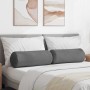 Cojines Bolster 2 pcs Gris oscuro Ø 25 x 70 cm