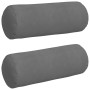 Cojines Bolster 2 pcs Gris oscuro Ø 25 x 70 cm