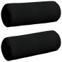 Cojines Bolster 2 pcs Negro Ø 25 x 70 cm Tela de microfibra