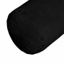 Cojines Bolster 2 pcs Negro Ø 25 x 70 cm Tela de microfibra