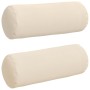 Cojines Bolster 2 pcs Beige Ø 25 x 70 cm Tela de microfibra