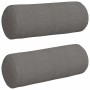 Cojines Bolster 2 pcs Gris Claro Ø 25 x 70 cm Tela de pana