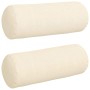 Cojines Bolster 2 pcs Crema Ø 25 x 70 cm Tela de pana