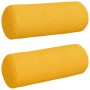 Cojines Bolster 2 pcs Amarillo Claro Ø 25 x 70 cm Tela de pana