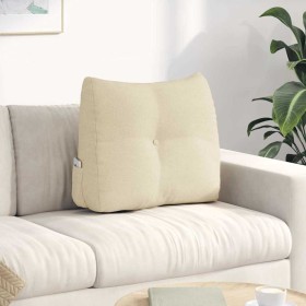 Cojín de Espalda Crema 60 x 24 x 50 cm tela