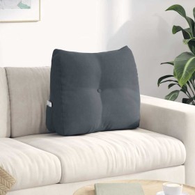 Cojín de Espalda Gris oscuro 60 x 24 x 50 cm Terciopelo