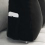 Cojín de Espalda Negro 60 x 24 x 50 cm Terciopelo