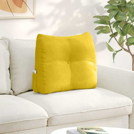 Cojín de Espalda Amarillo 60 x 24 x 50 cm Terciopelo