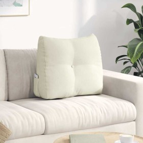 Cojín de Espalda Crema 60 x 24 x 50 cm Terciopelo