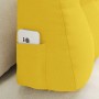 Cojín de Espalda Amarillo Claro 80 x 24 x 50 cm tela