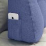 Cojín de Espalda Azul jeans 80 x 24 x 50 cm tela