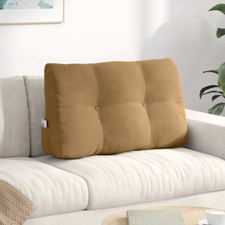 Cojín de Espalda Marrón 80 x 24 x 50 cm Terciopelo
